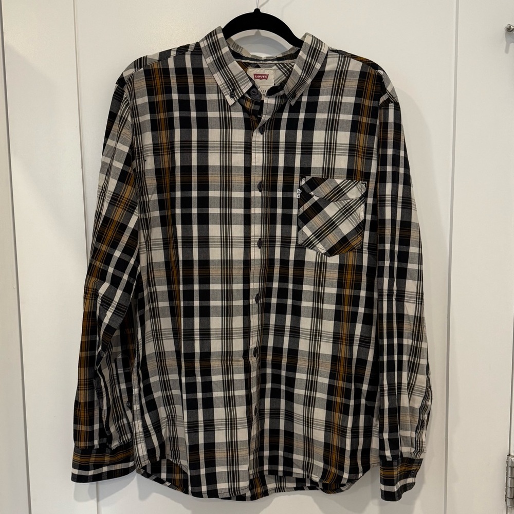 Levi's Black and Brown Casual Button Down Shirt